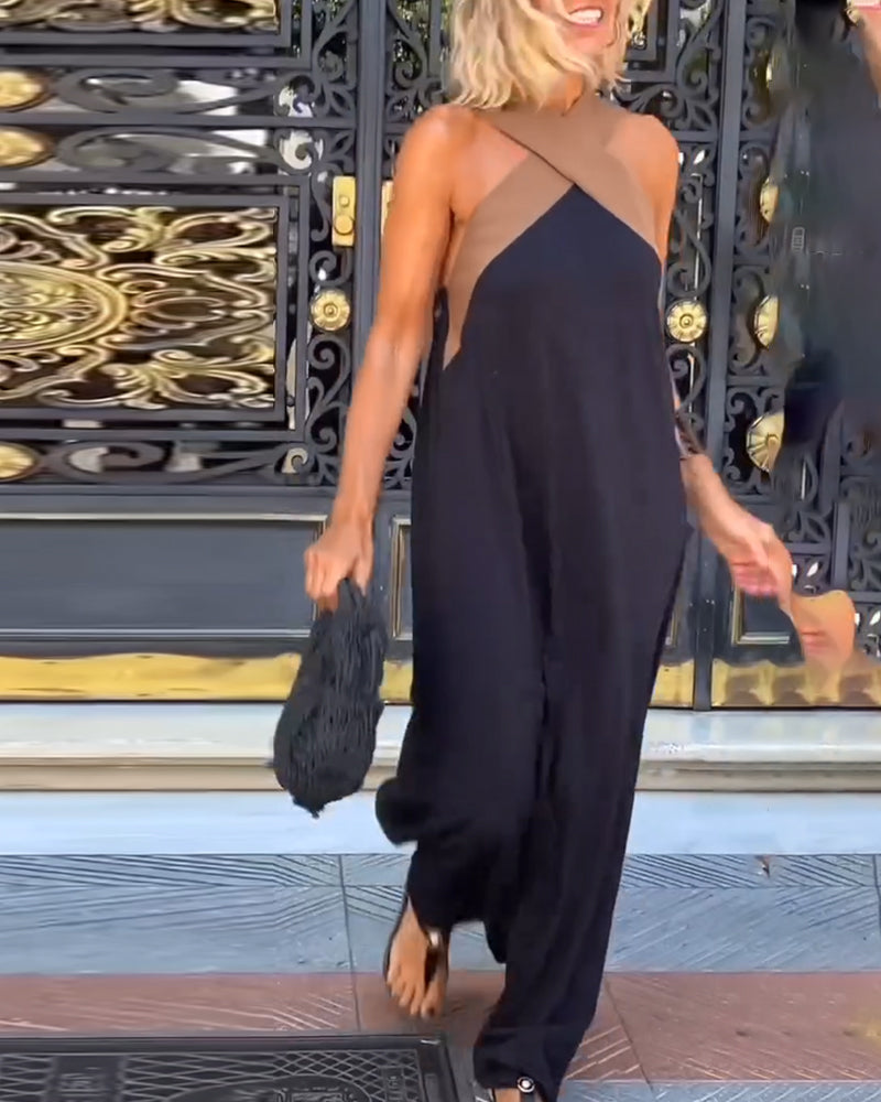 Abigail - Lässiges Kreuzhals-Loses Strandkleid