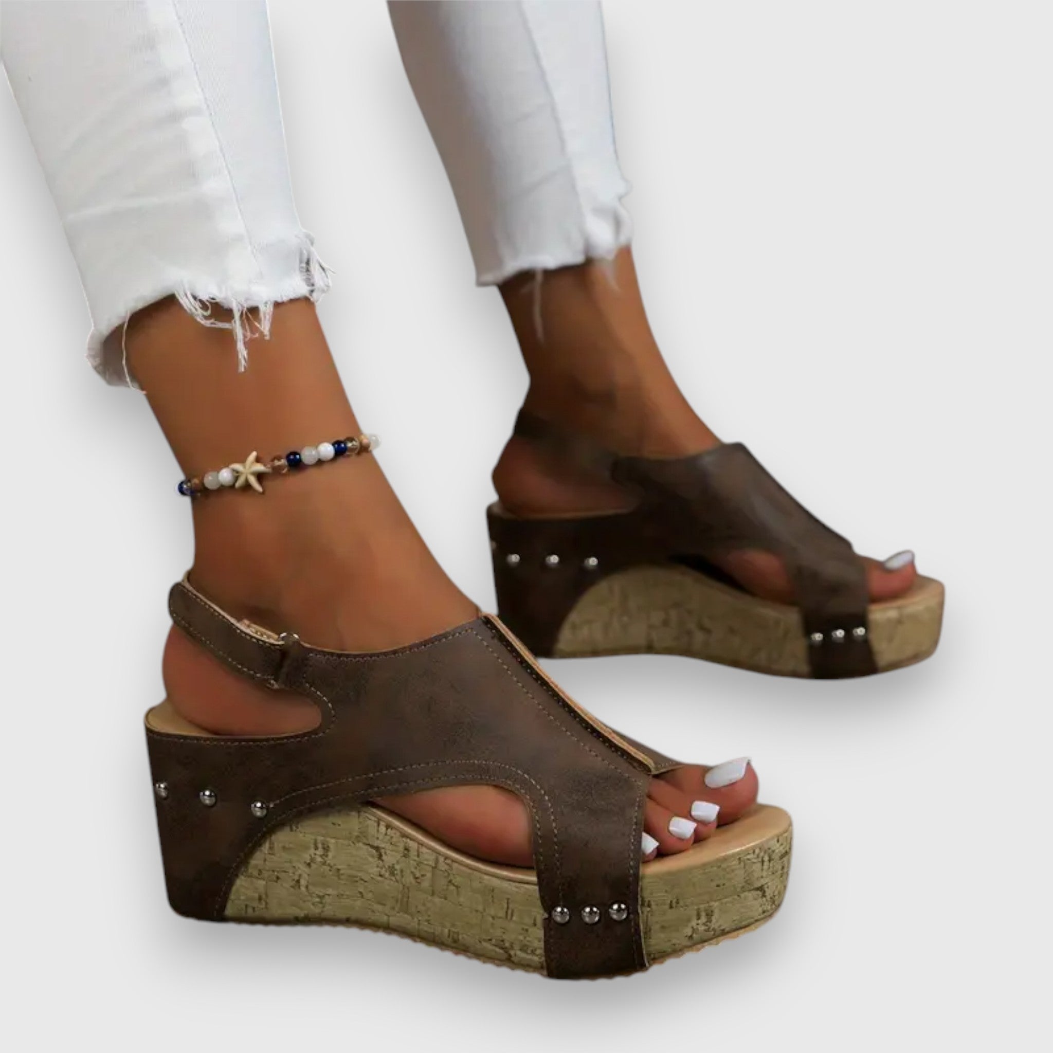 Mia – Vintage Plateau-Sandalen
