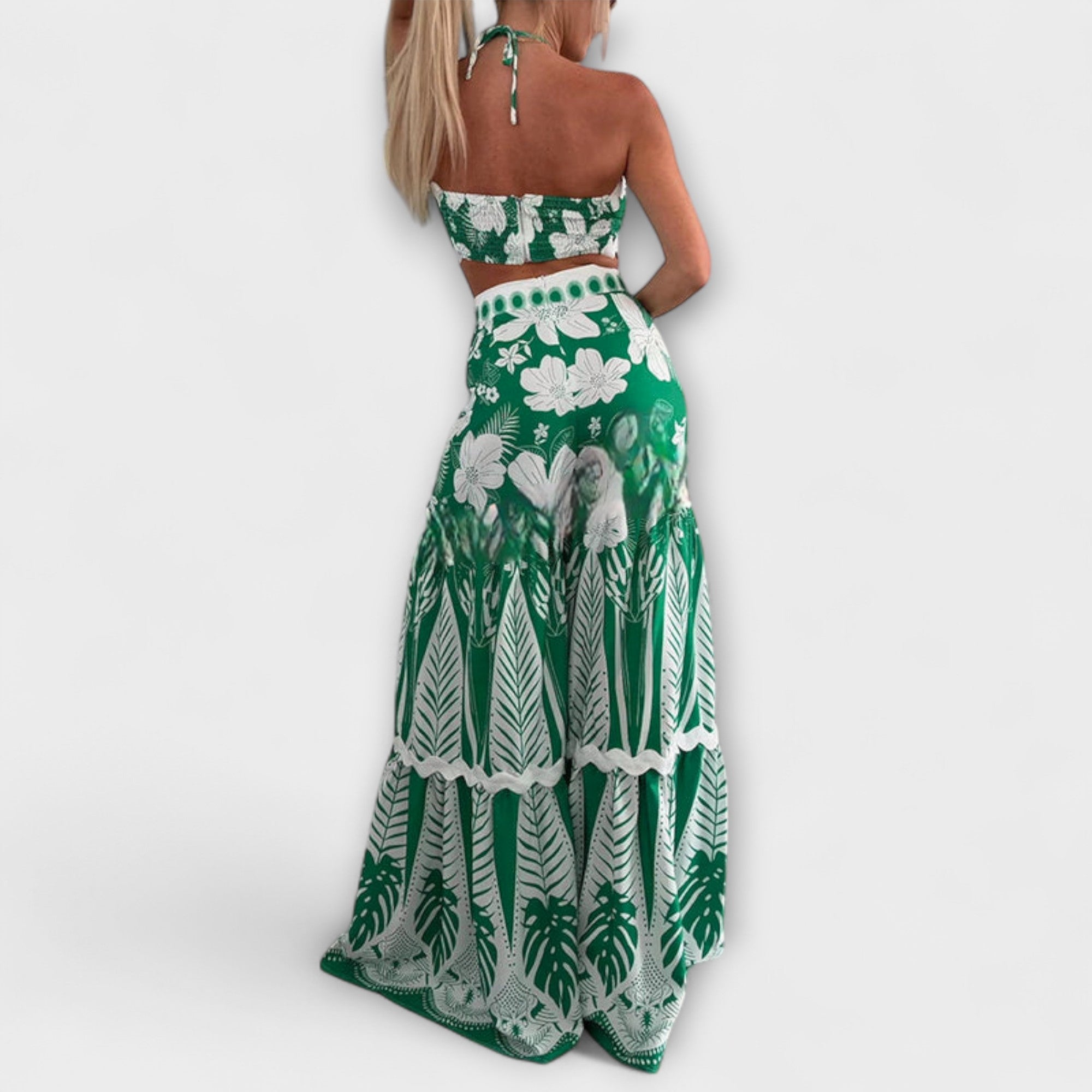 Zella - Cassie Ric Rac Trim Halter Ring Set Nora Zurich