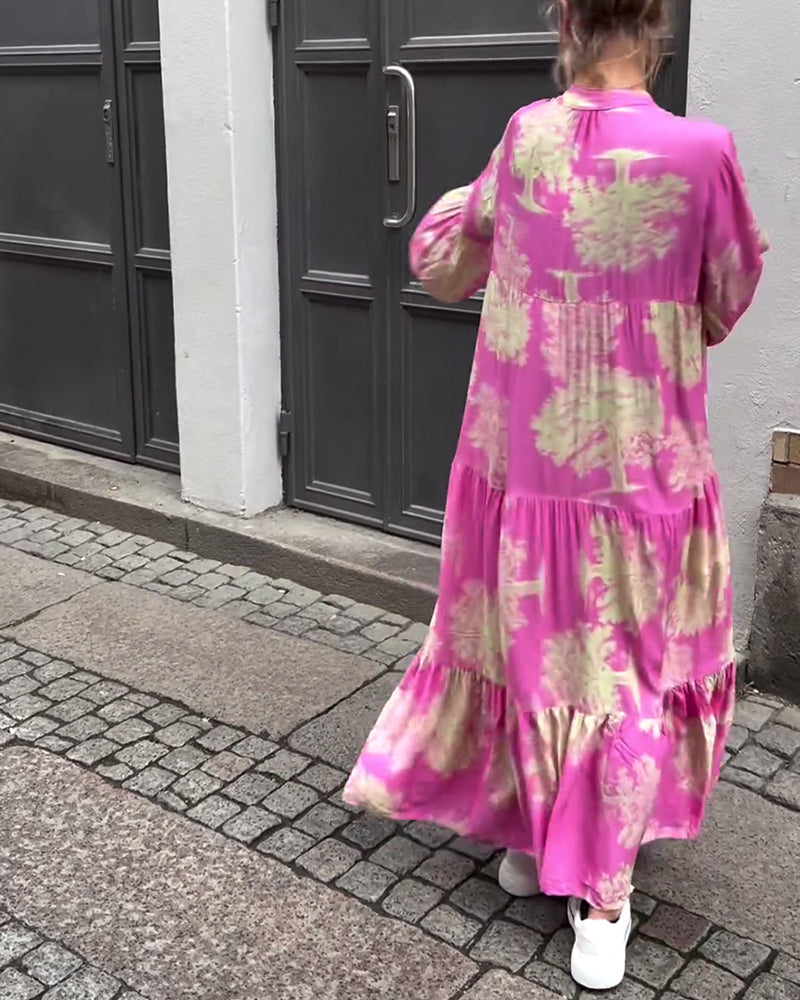 Carmina - Schickes Langes Blumenkleid