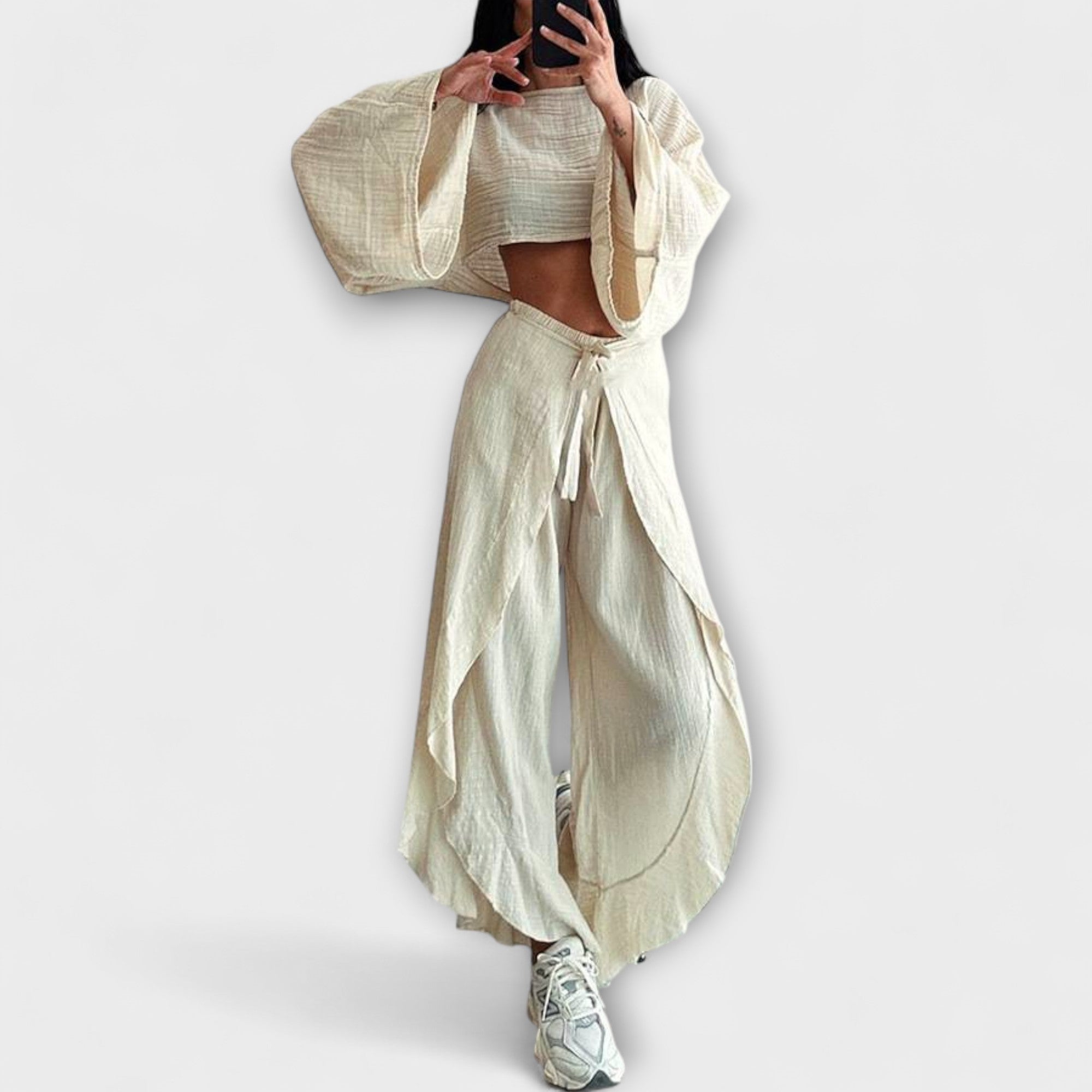 Joanna - Tailloses Zweiteiliges Set aus Baumwolle und Leinen Nora Zurich