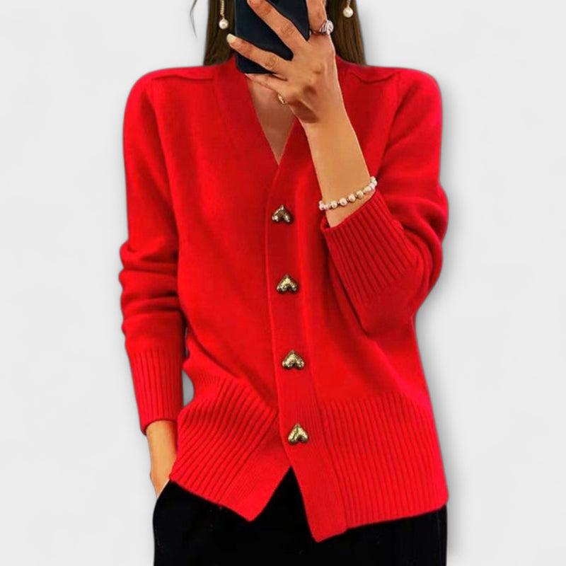 Gaby – Vintage Pullover mit V Ausschnitt