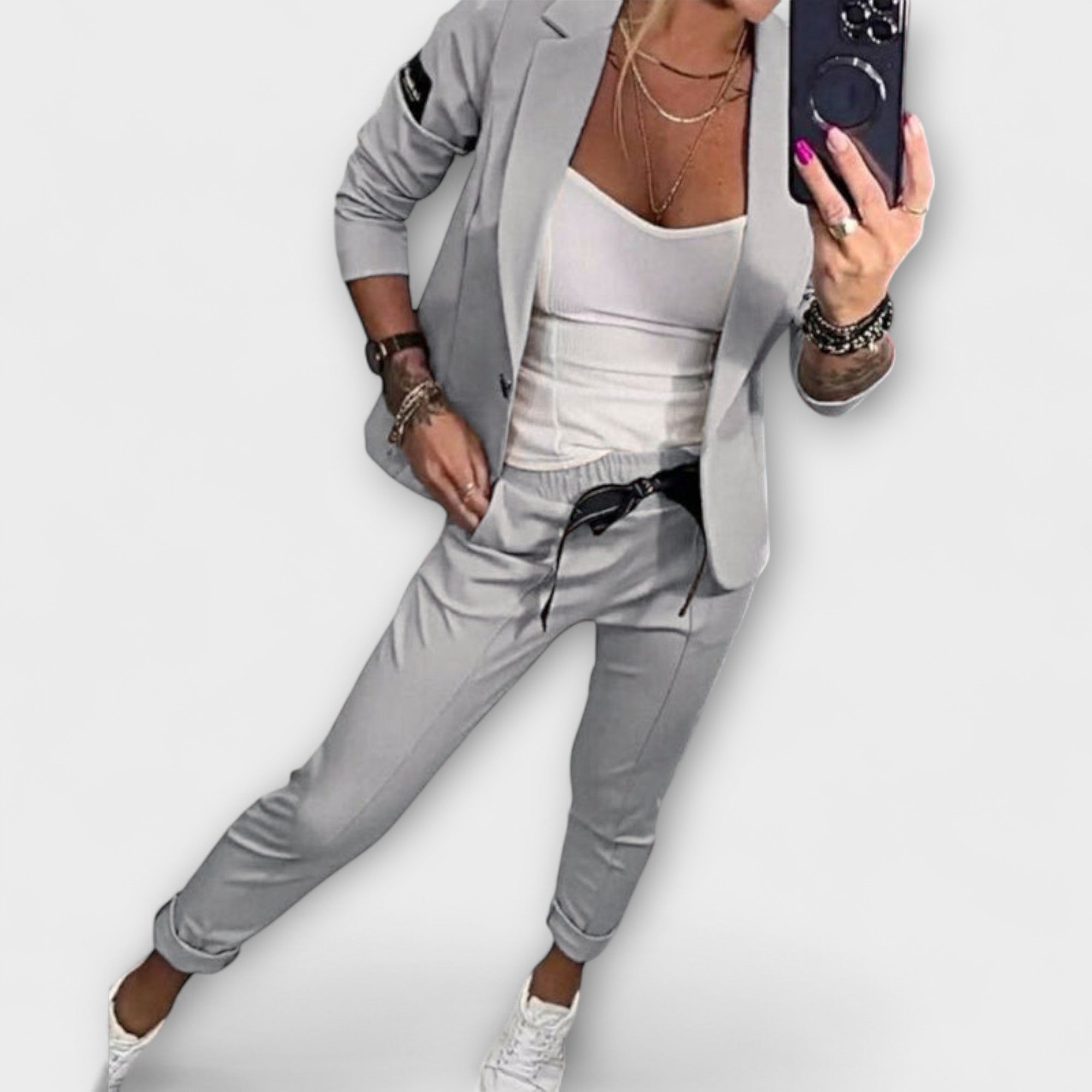 Malou - Koordiniertes Set aus Top, Jacke und Hose Nora Zurich