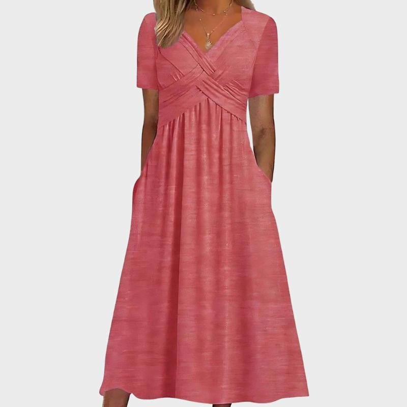 Luna – Maxikleid mit gedrehtem Oberteil