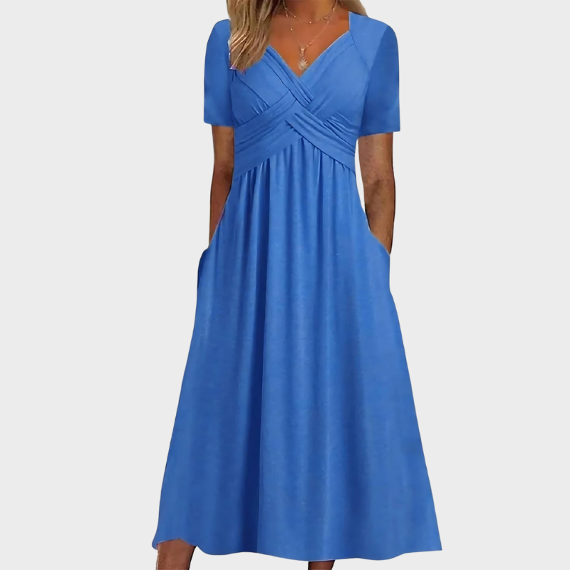 Luna – Maxikleid mit gedrehtem Oberteil