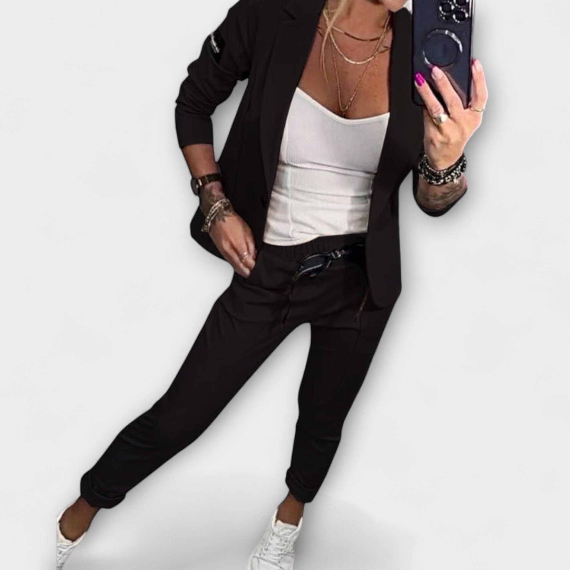 Malou - Koordiniertes Set aus Top, Jacke und Hose Nora Zurich