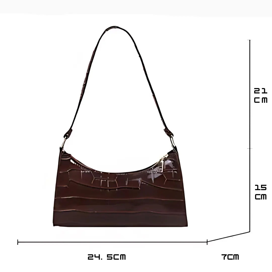 Nora. - Glänzende Lederhandtasche Nora Zurich