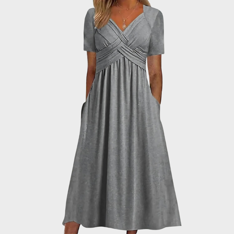 Luna – Maxikleid mit gedrehtem Oberteil
