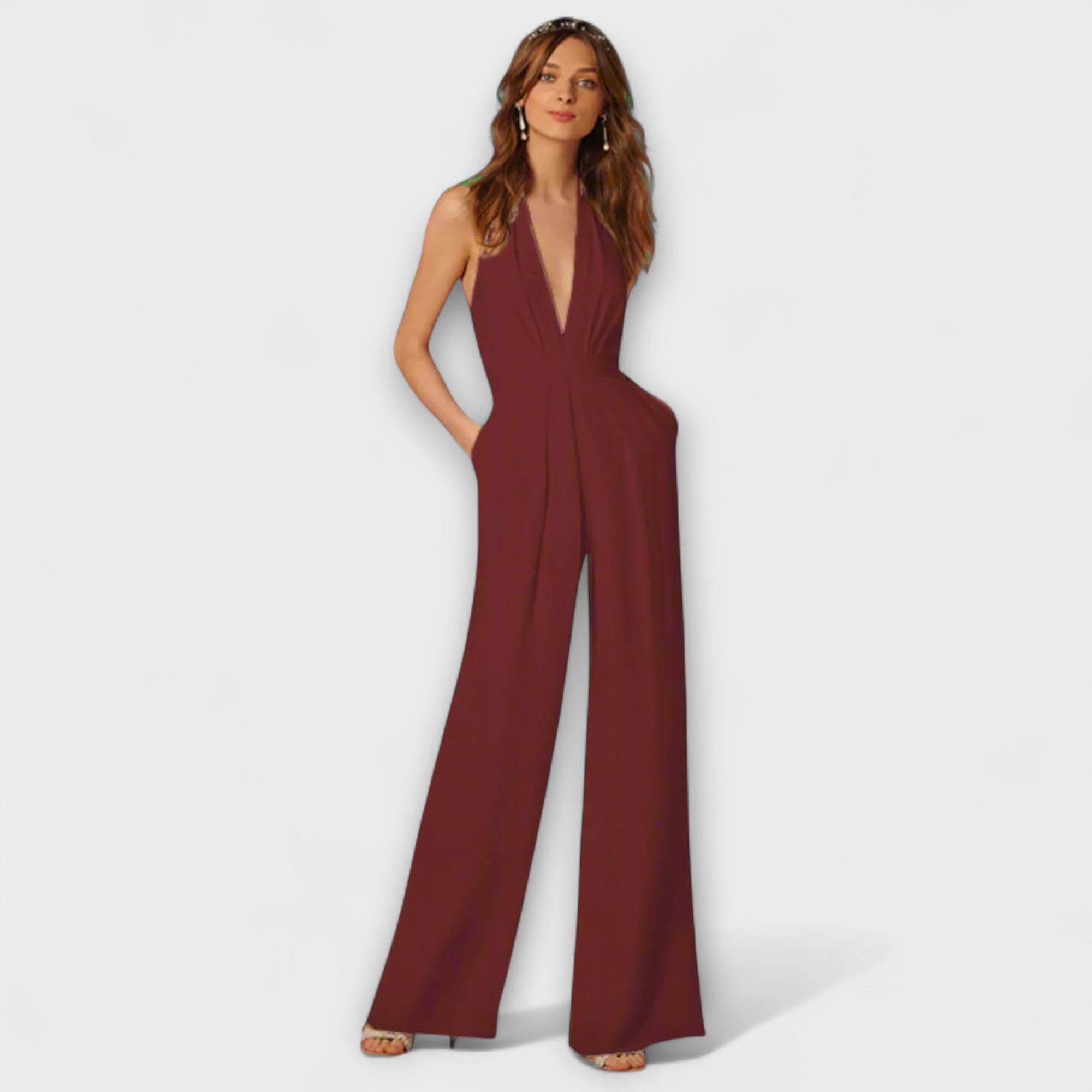 Zira | Halter Neck Weite Hosenanzug