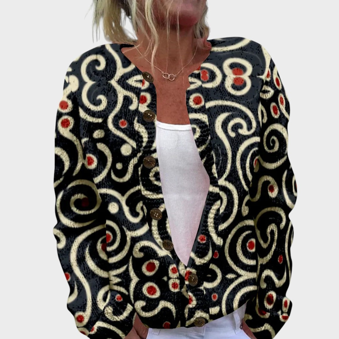 Gabriela - Herbstblumen Cardigan Nora Zurich