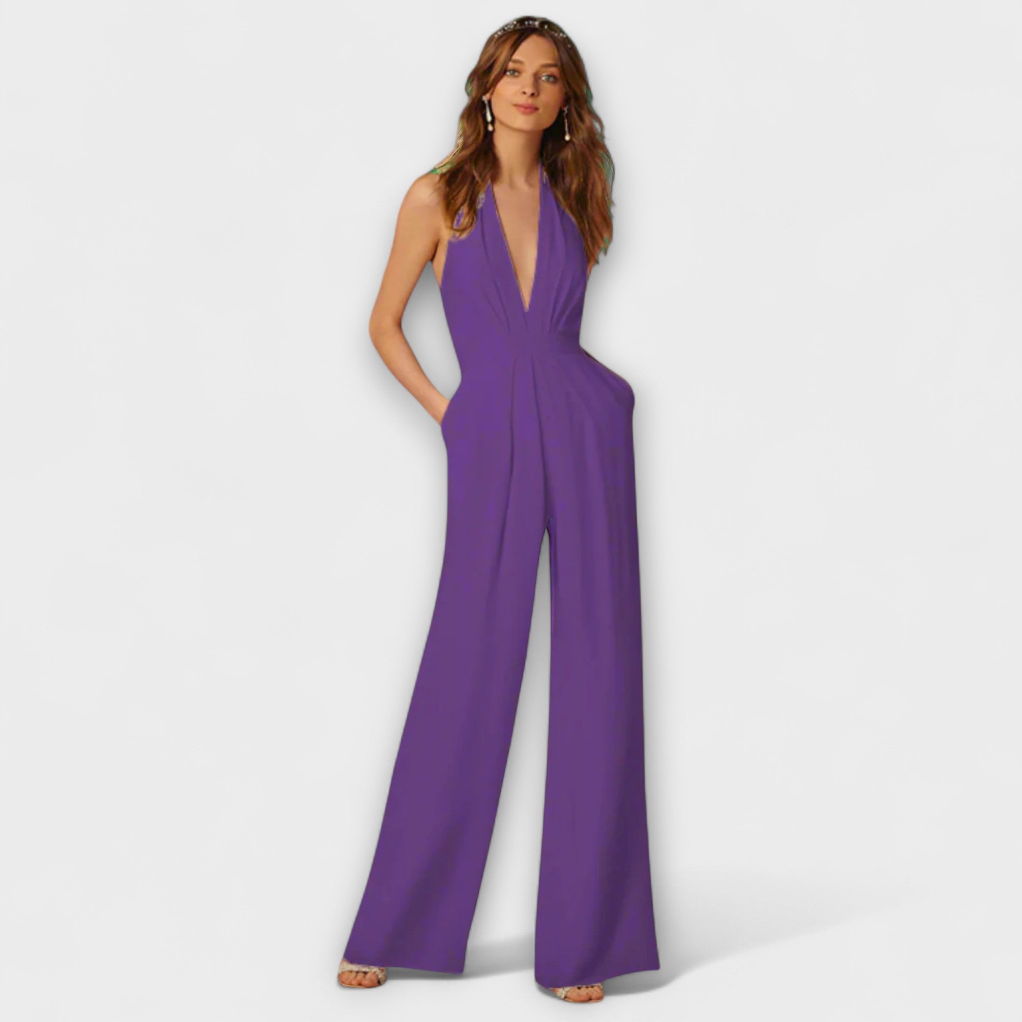 Zira | Halter Neck Weite Hosenanzug