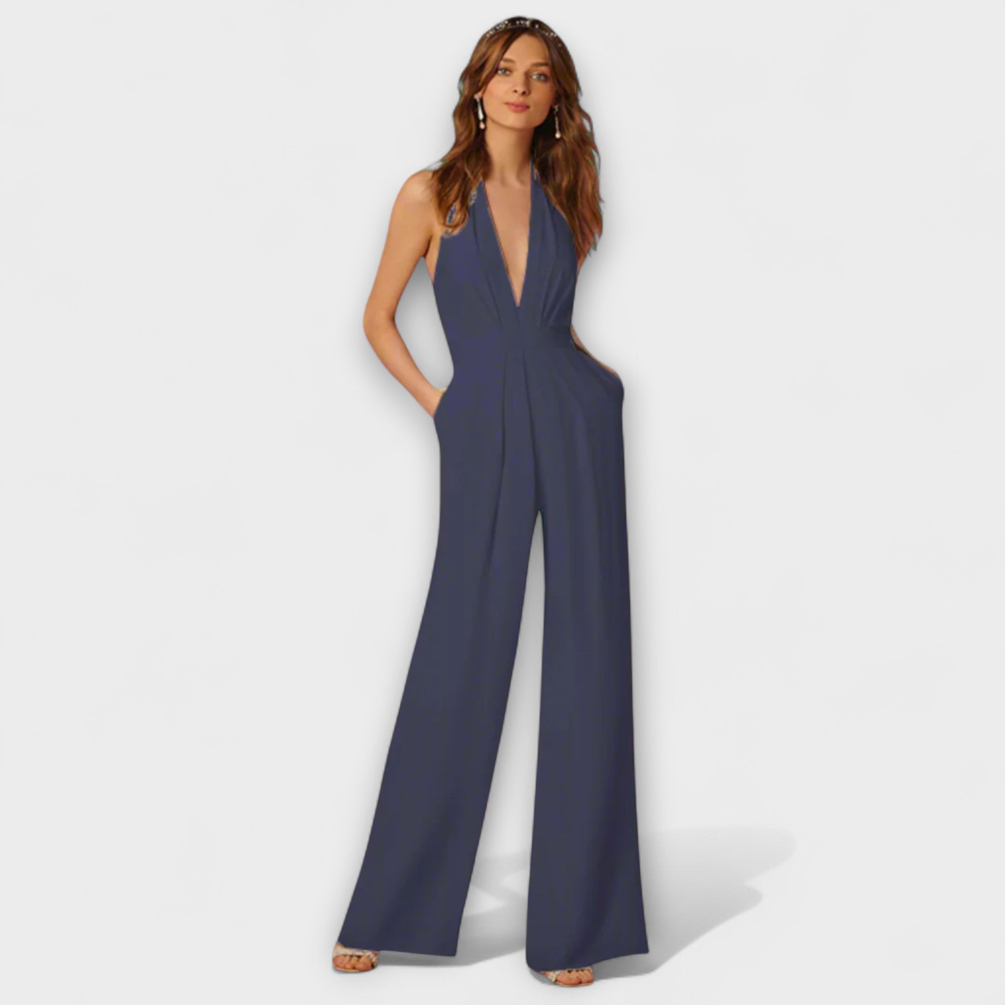 Zira | Halter Neck Weite Hosenanzug