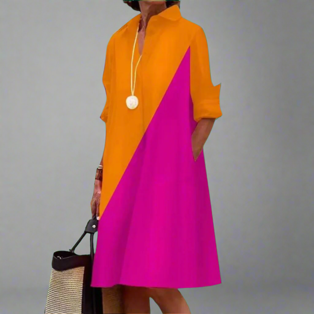 Eska - Gradient 3D-gedrucktes Mid-Calf Kleid