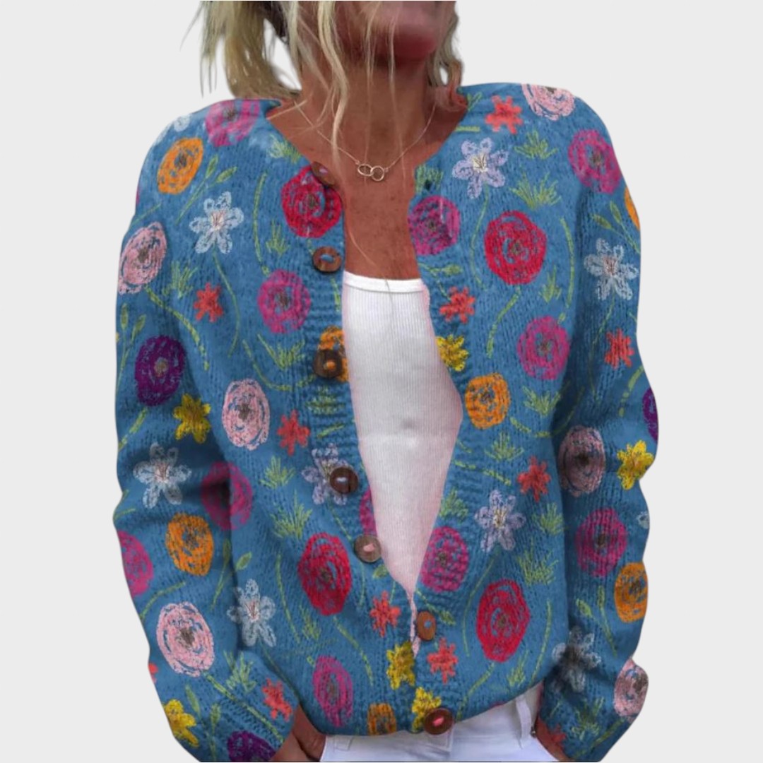 Filipa - Herbstblumen Cardigan Nora Zurich