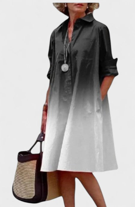 Omra – Elegantes Ombré Hemdkleid