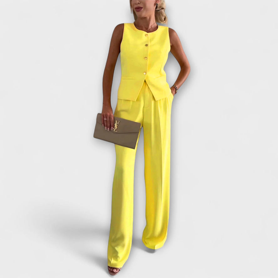 Wilhelmina - Schickes ärmelloses Top und Hosen Ensemble Nora Zurich