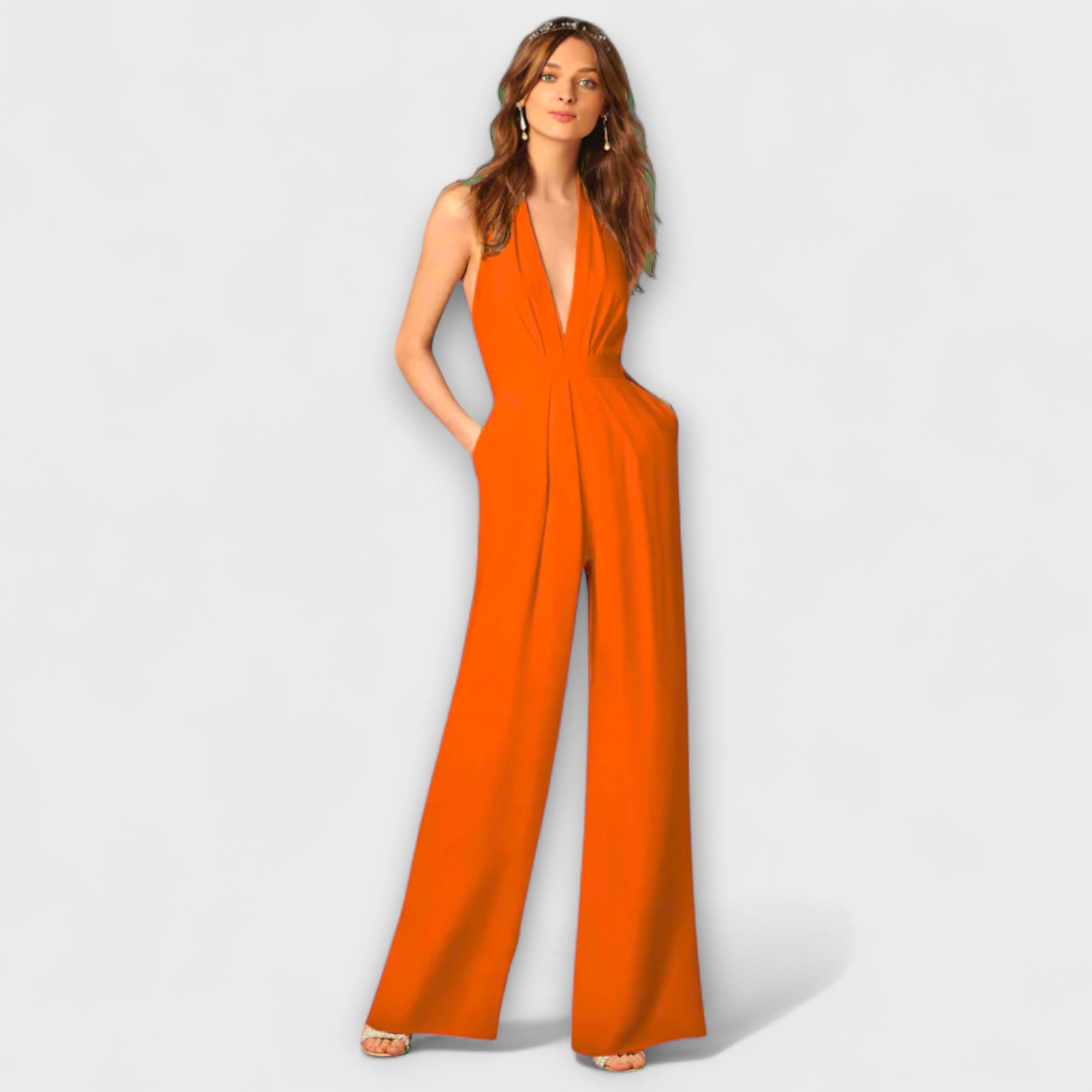 Zira | Halter Neck Weite Hosenanzug