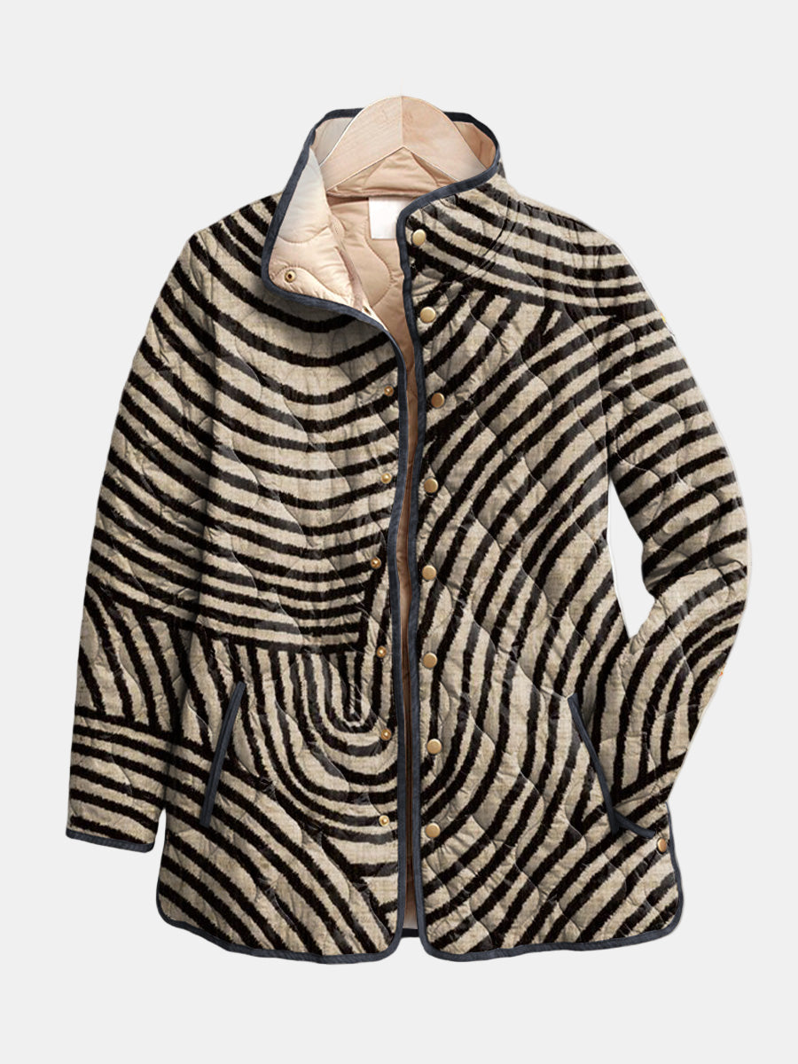 Inaya | Retro Handgezeichnete Kreisdesign Steppjacke Nora Zurich