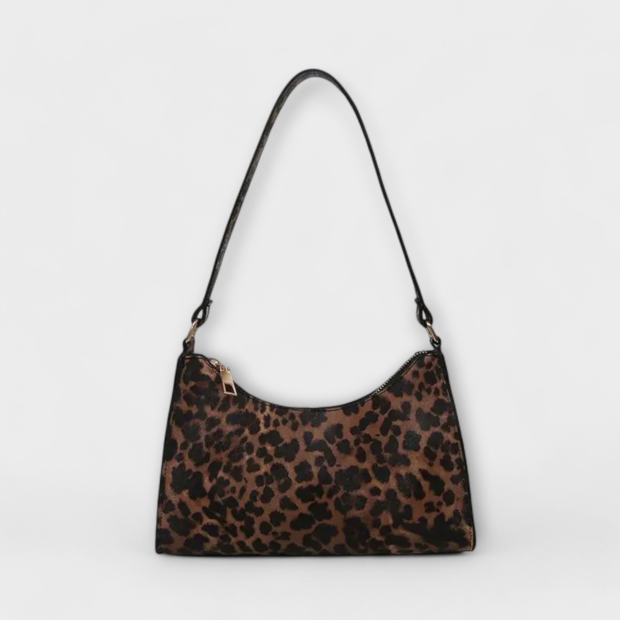 Nora. - Leopardenmuster Schultertasche im französischen Stil