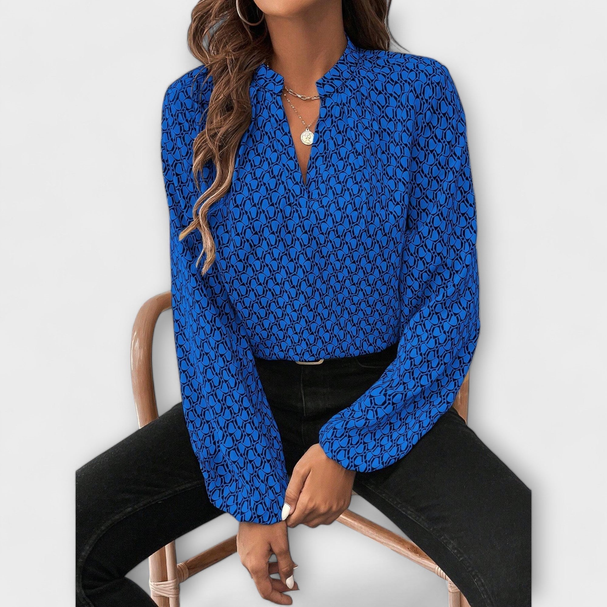 Relaxiva Bluse mit Muster und eleganten Ärmeln
