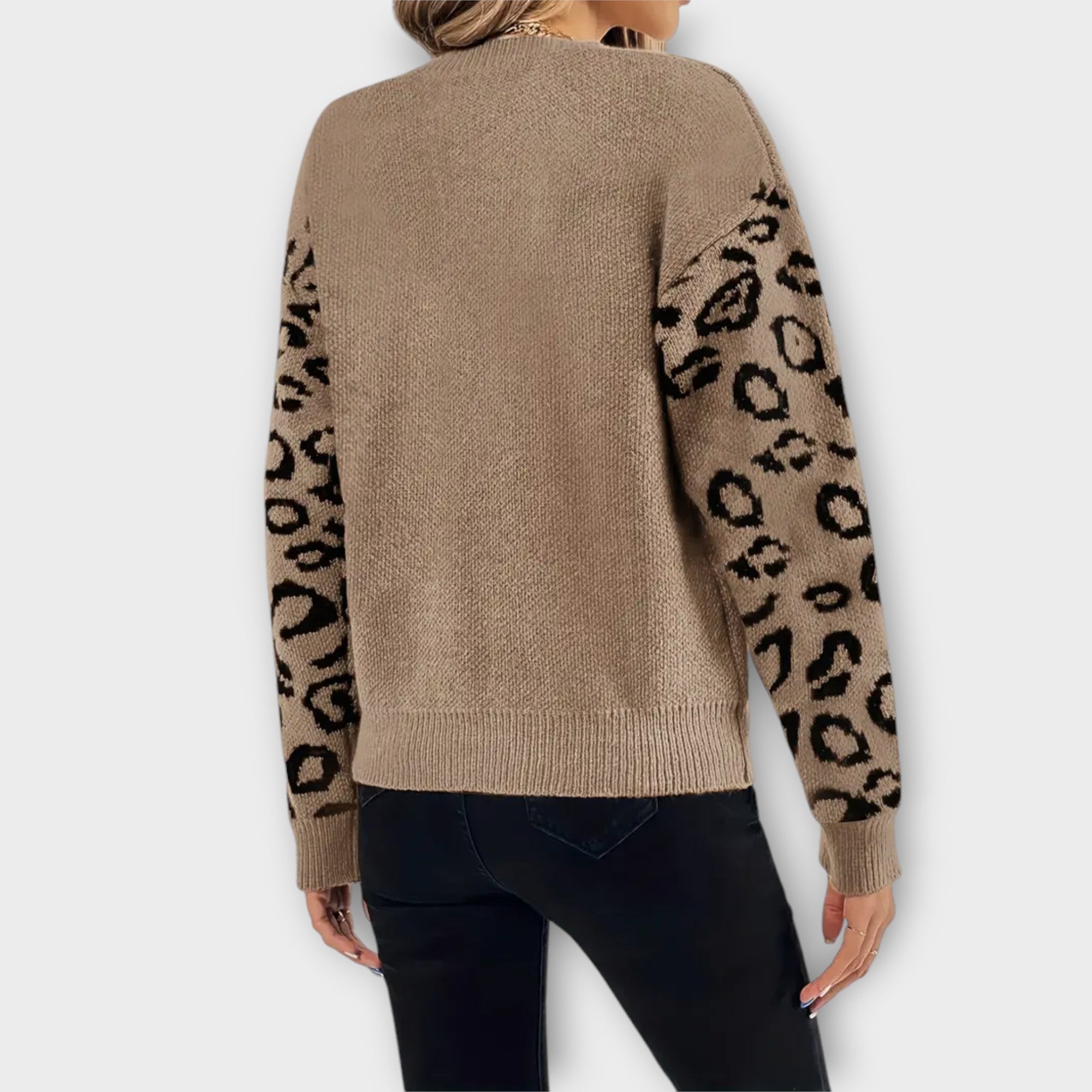 Lässiger Pullover mit Löwen-Design