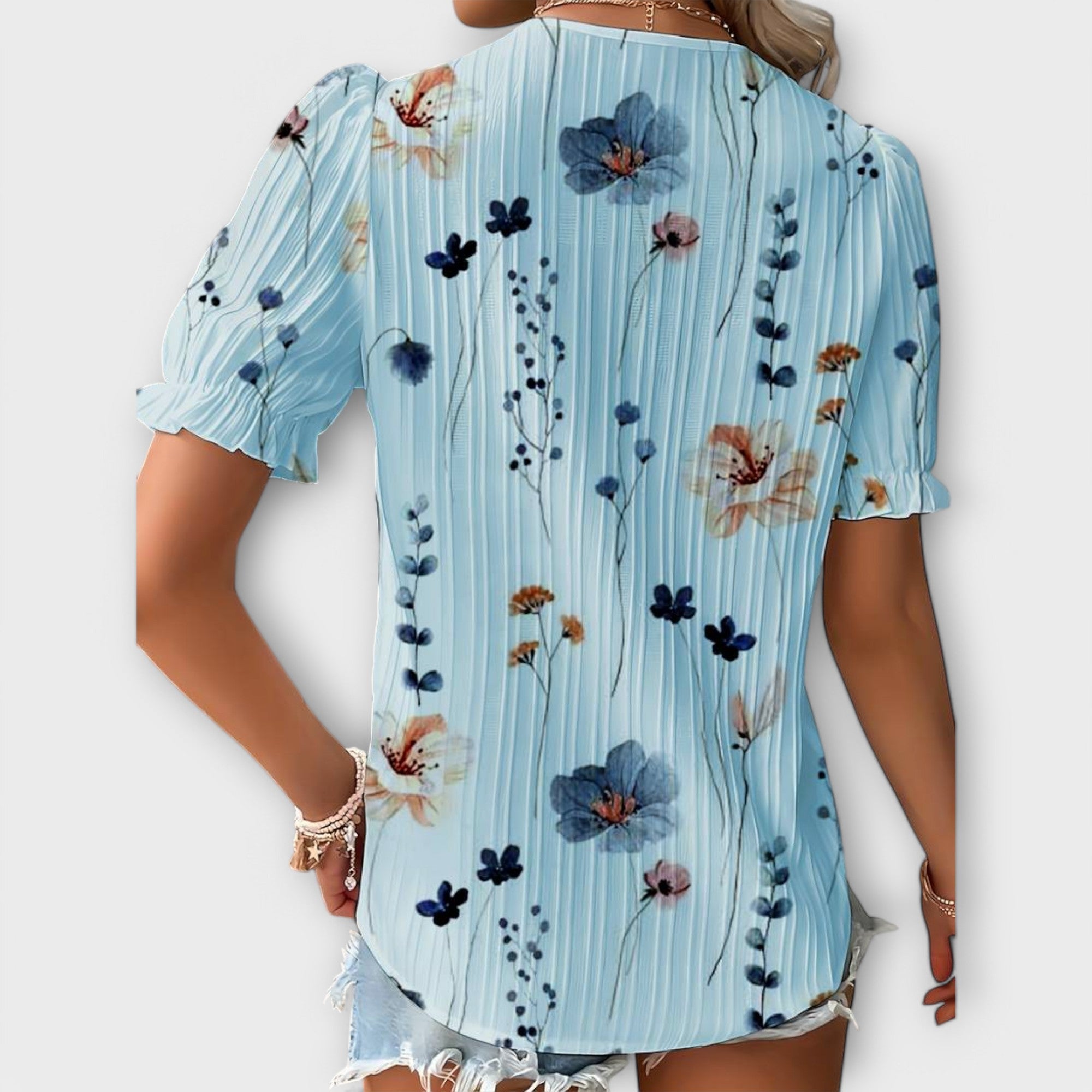 Emily – Stylische V-Ausschnitt Bluse