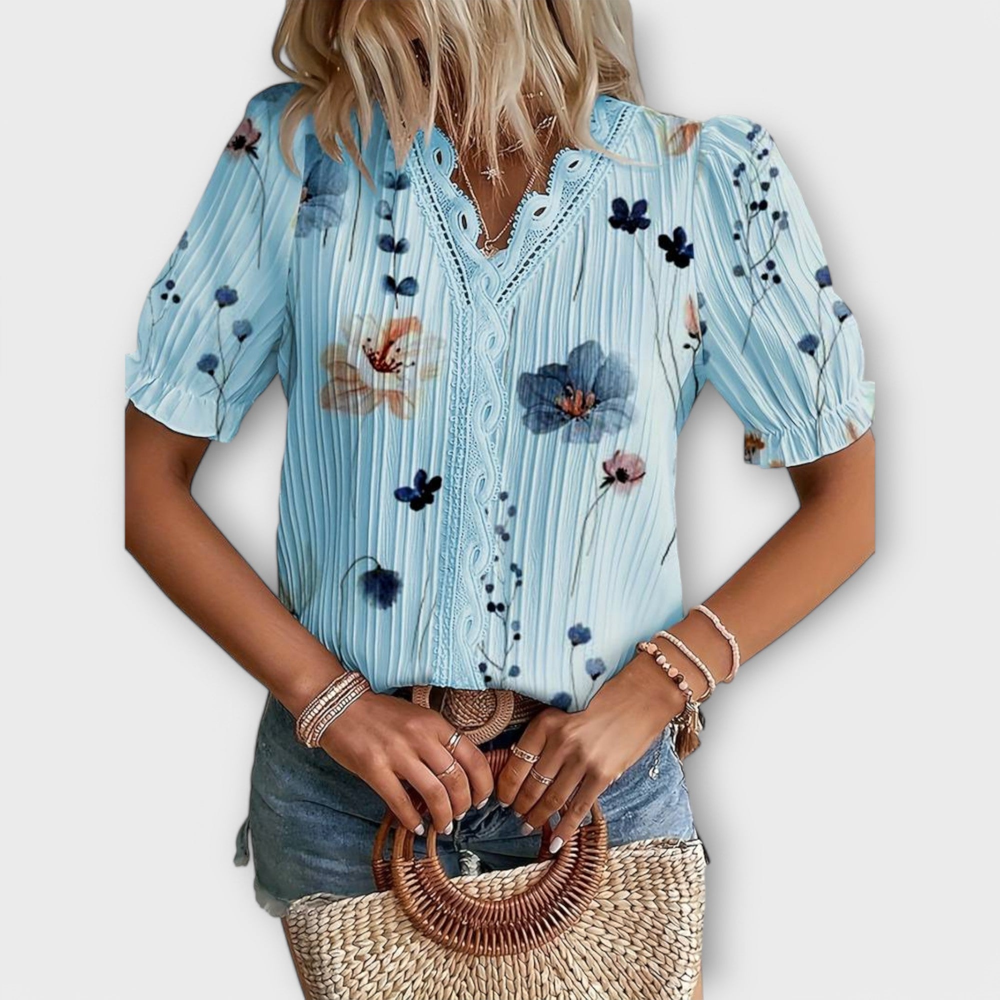 Emily – Stylische V-Ausschnitt Bluse