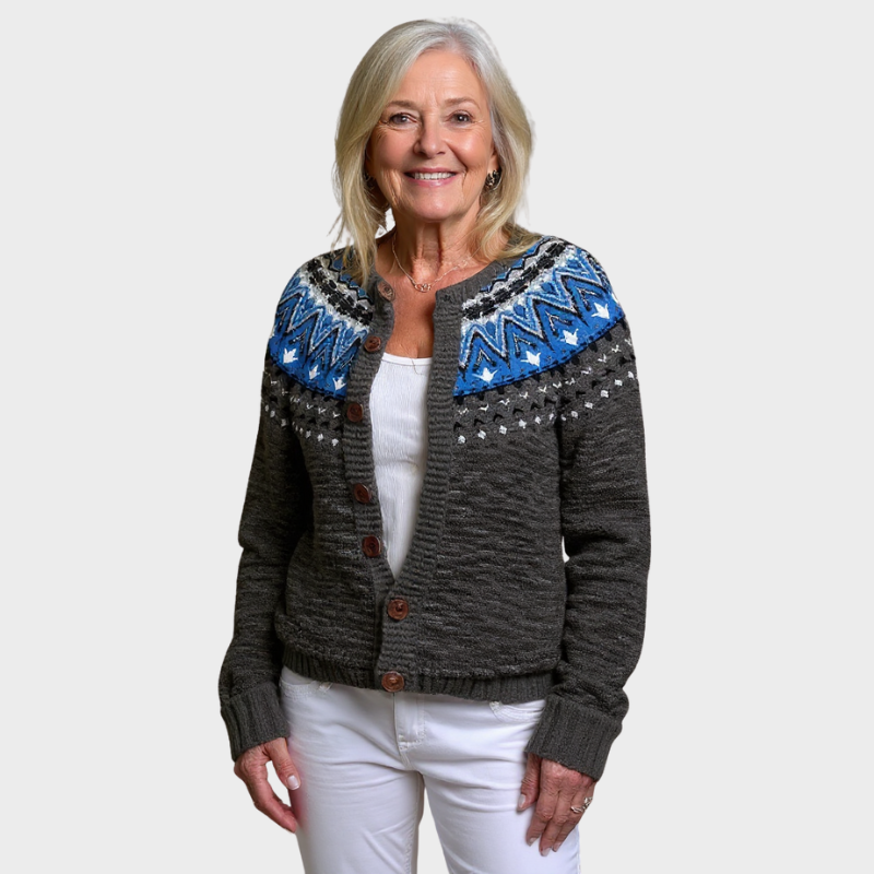 Jade - Vintage Isländische Strickjacke Nora Zurich