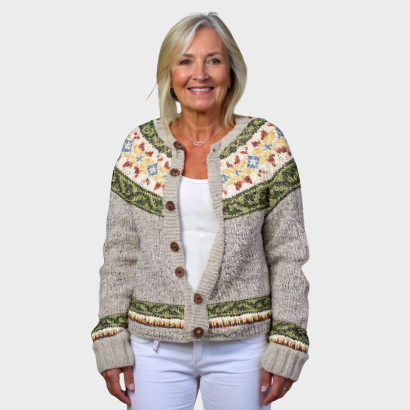 Herbst - Vintage Isländische Strickjacke Nora Zurich
