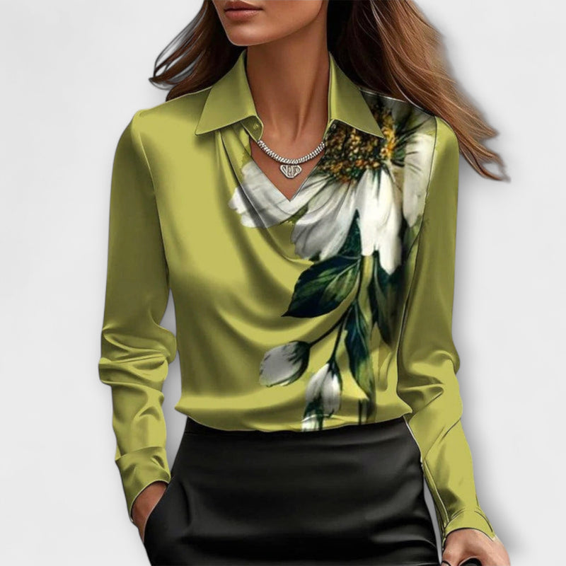 Iris – Elegante Bluse mit Rüschenkragen