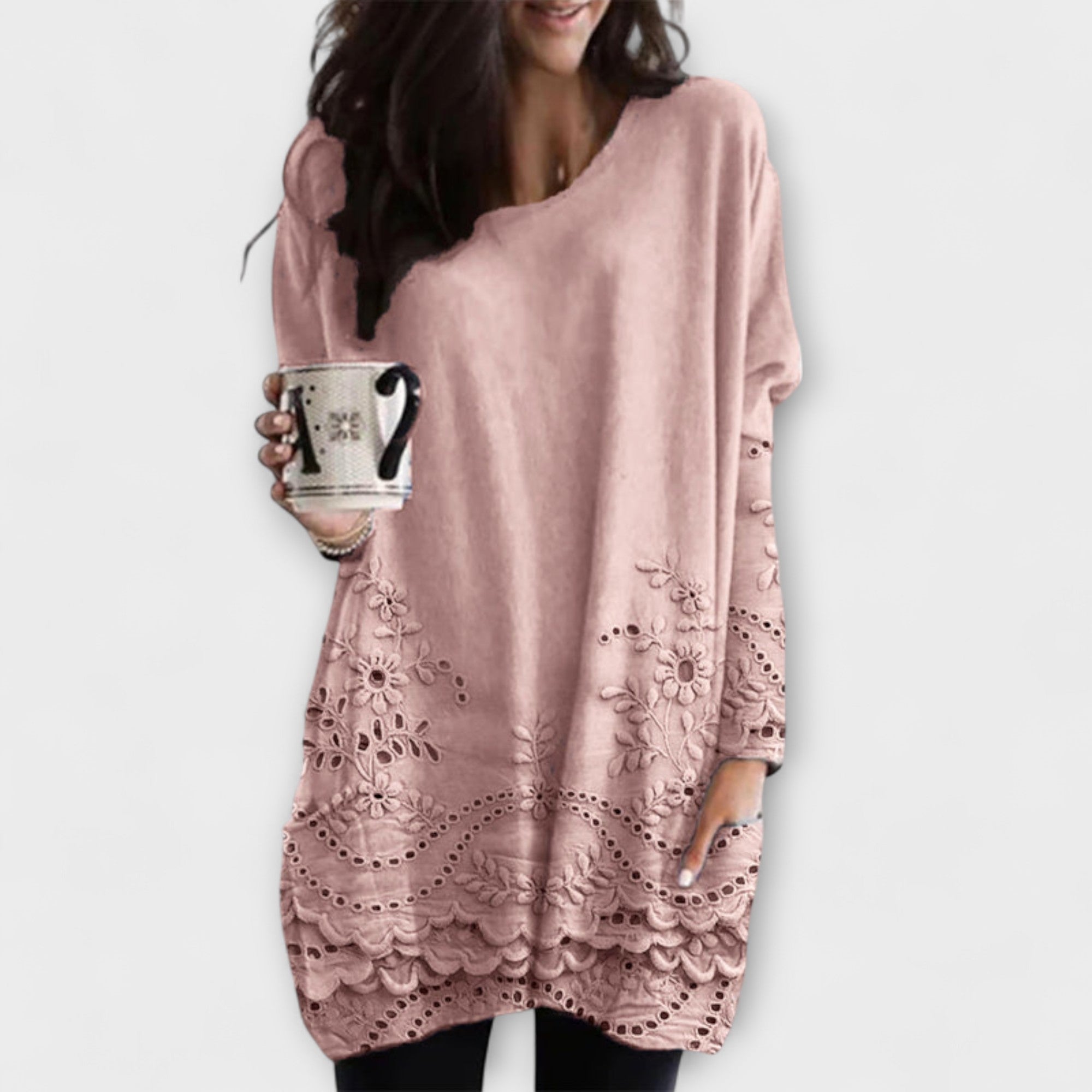 Riley – Bedruckter Pullover mit gesticktem Design Nora Zurich
