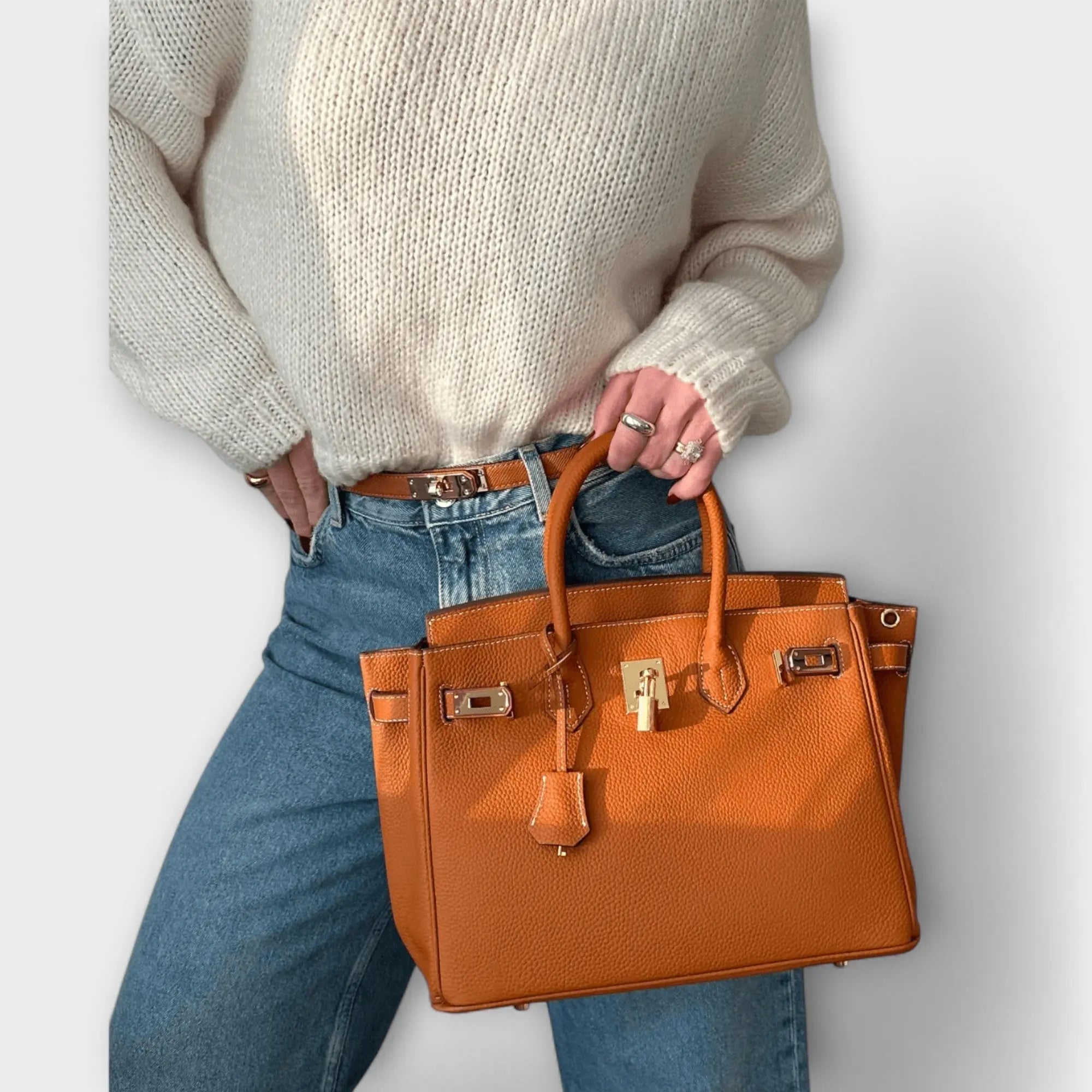 Nora. – Luxuriöse Lederhandtasche Nora Zurich