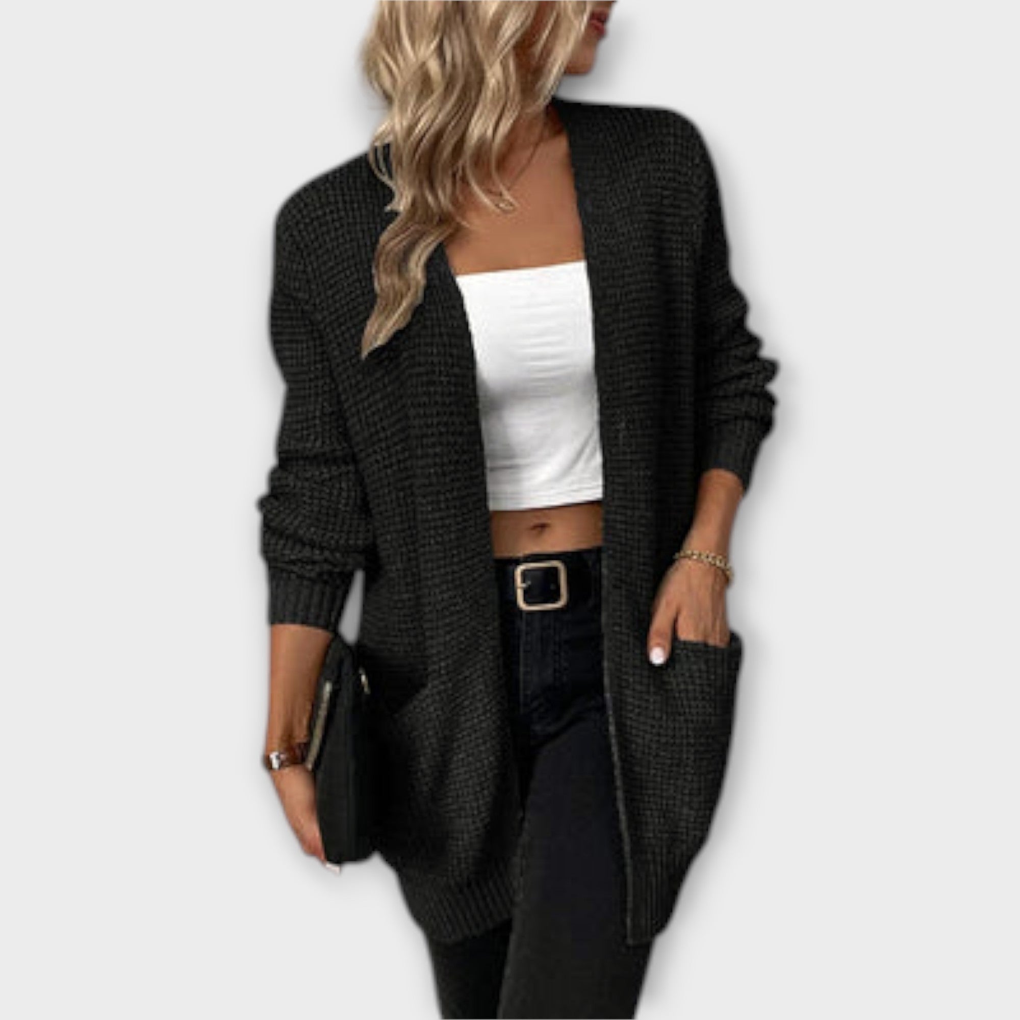 Lässiger Strickcardigan mit Taschen