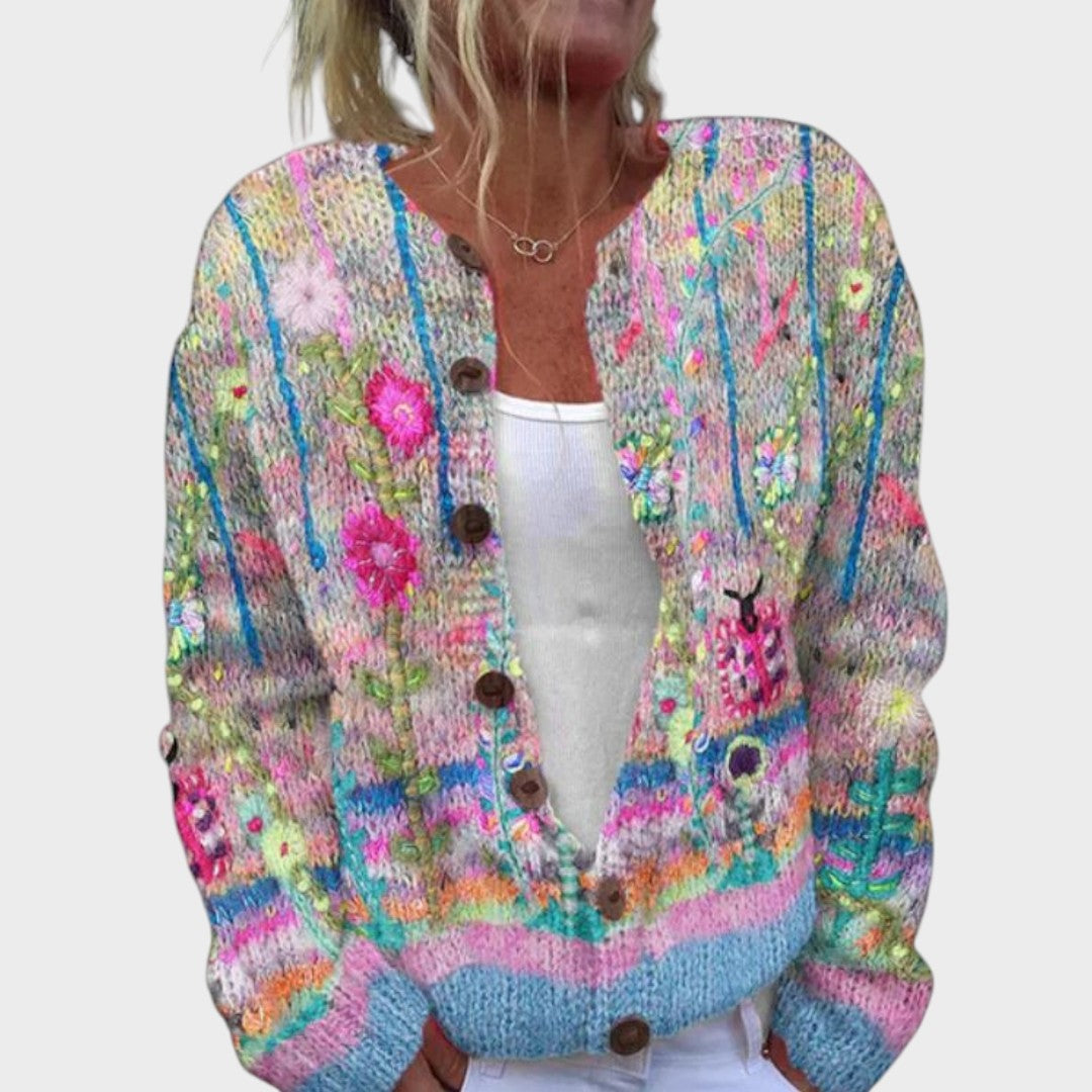 Teresa - Herbst Blumen Cardigan Nora Zurich