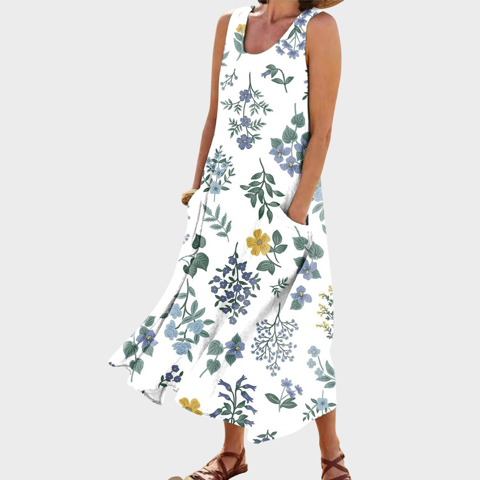 Layla – Lebhaftes Botanisches Druck Sommerkleid