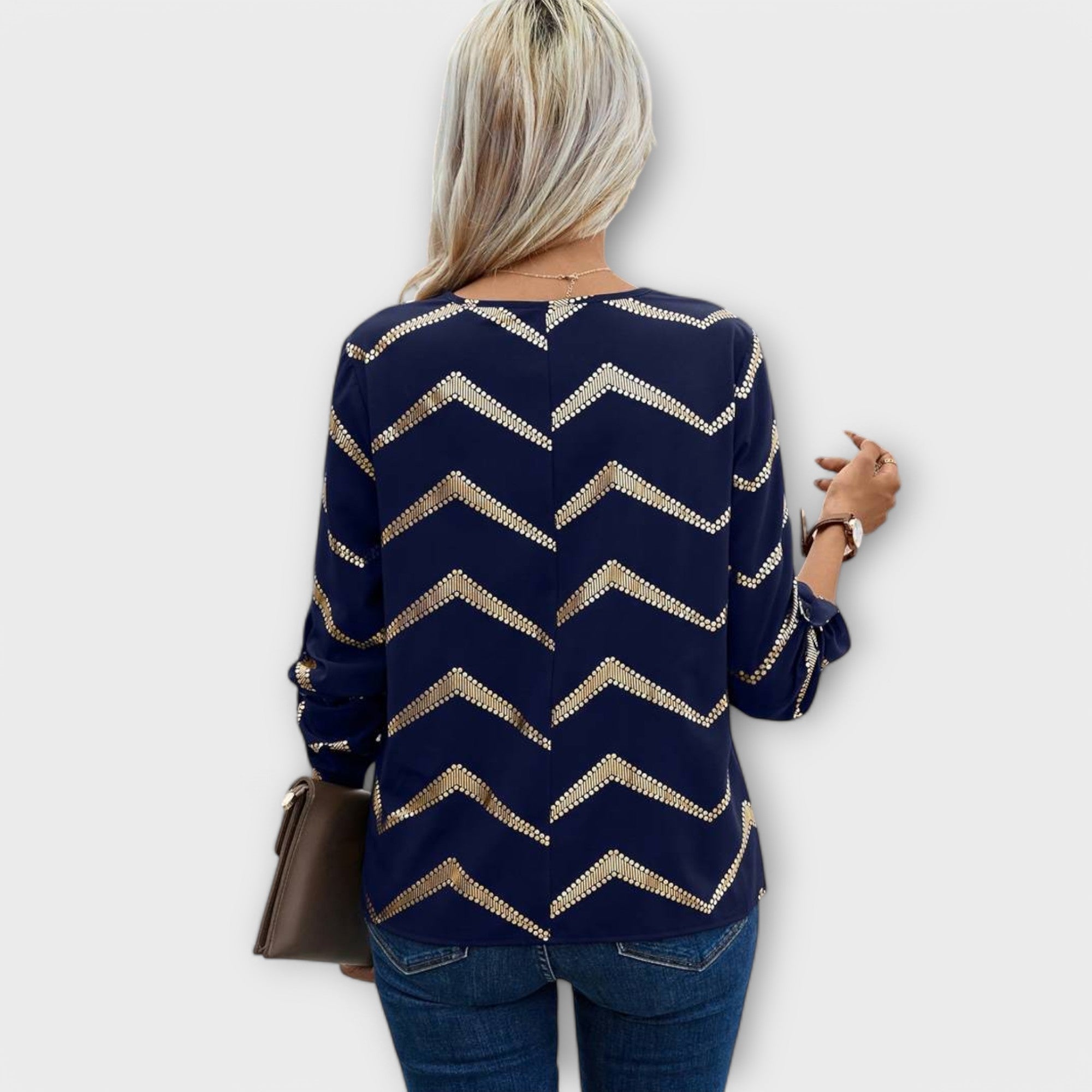 Emma – Zeitlose Chic-Bluse mit halbem Reißverschluss