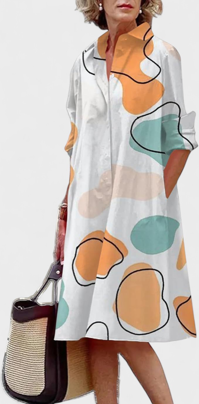 Aria – Künstlerisches Abstract Hemdkleid