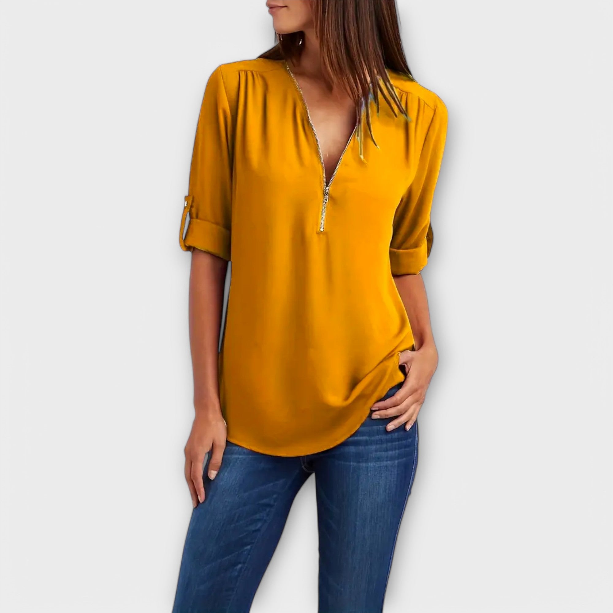 Olivia – Die Entspannte V-Ausschnitt Bluse