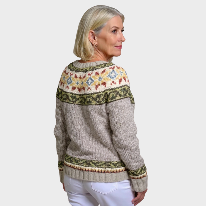Herbst - Vintage Isländische Strickjacke Nora Zurich