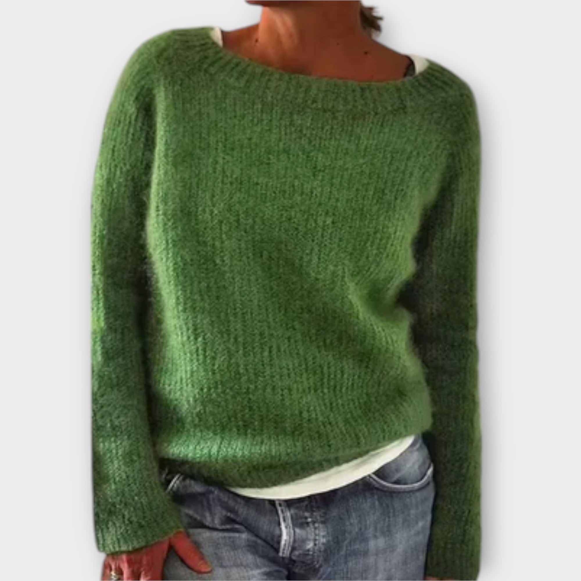Monochromer Strickpullover