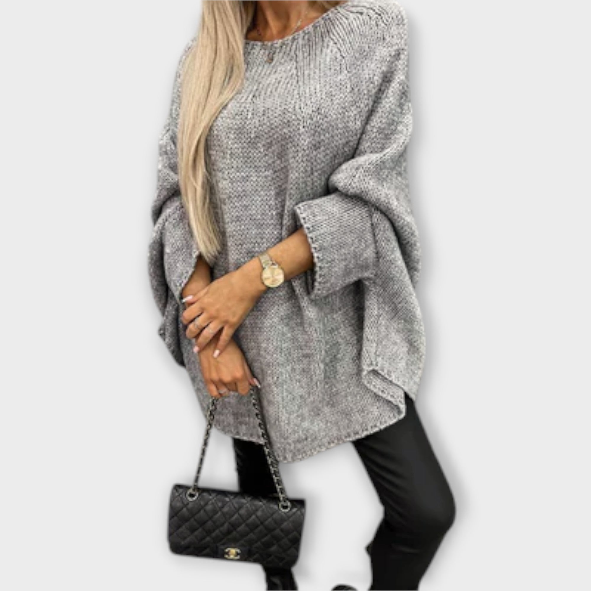 Stylischer Damenpullover mit Rundhalsausschnitt
