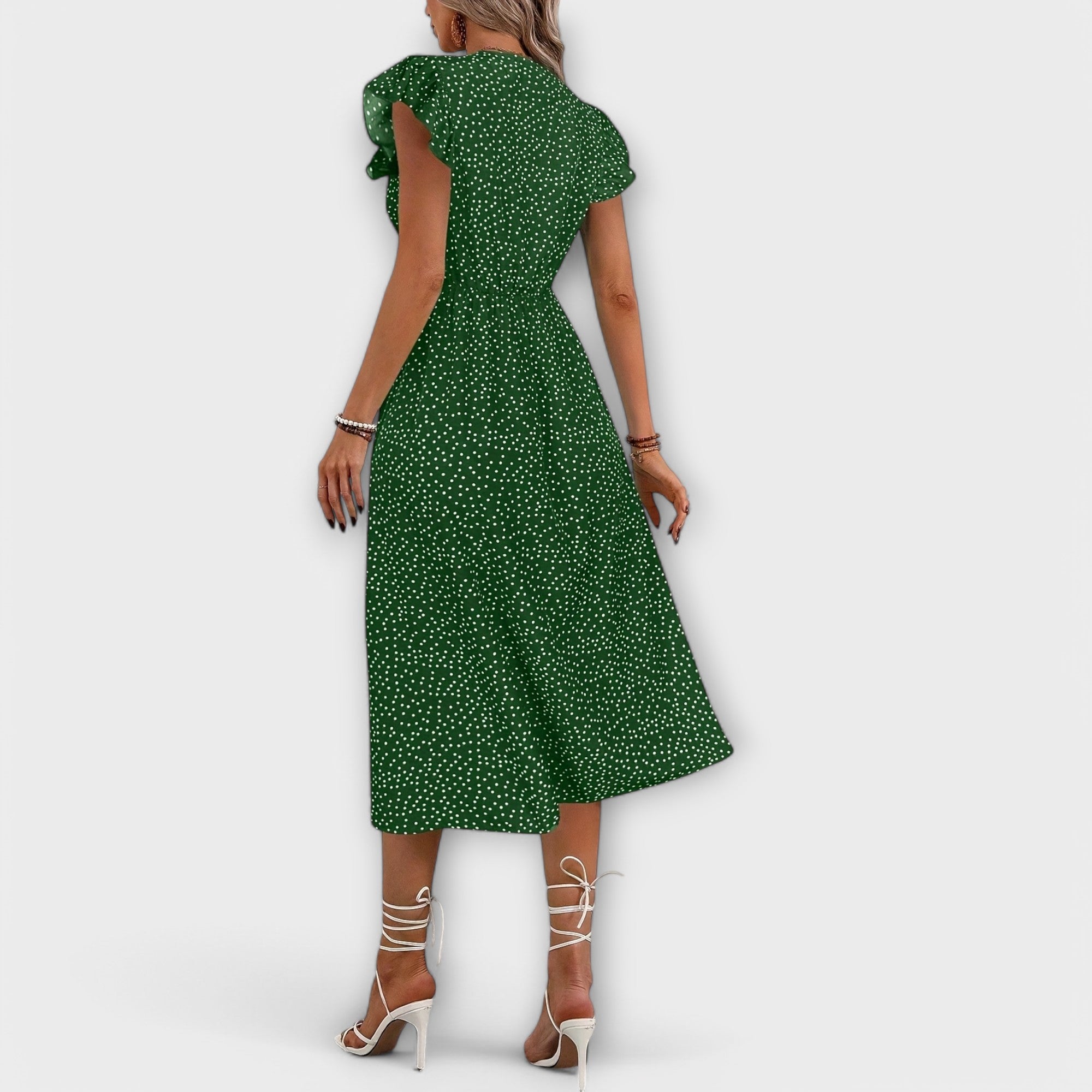 Stilvolles Polka-Dot Midi-Kleid