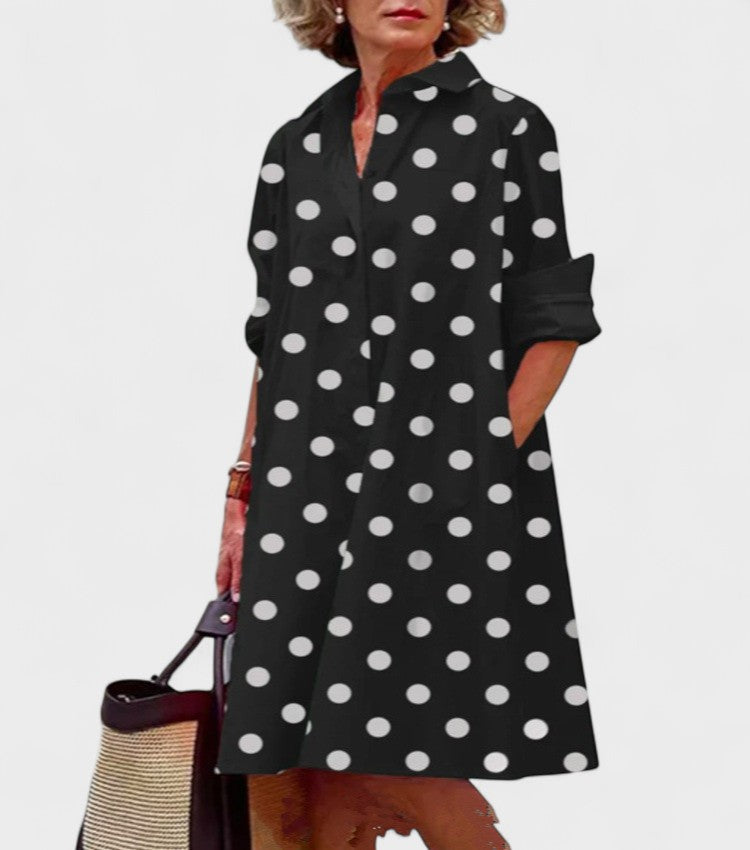 Vera – Polka Dot Kleid mit Eleganz