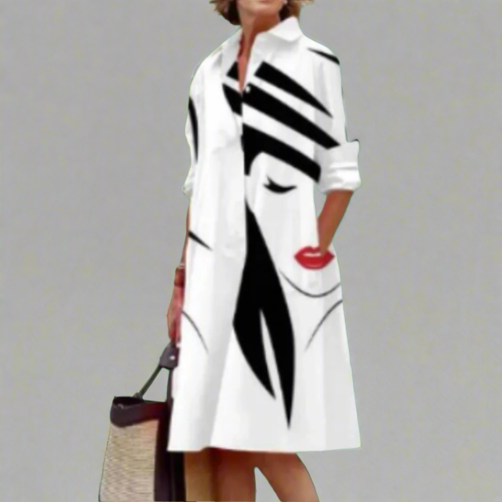 Noa - Stilvolles Hemdkleid mit Muster