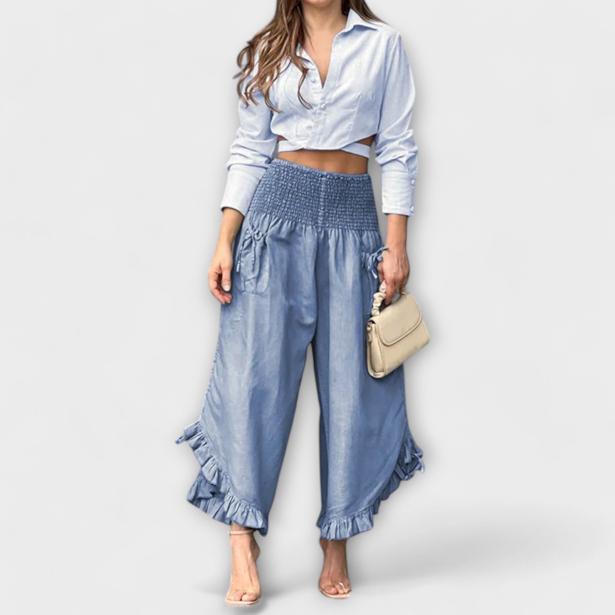 Jaya - Leinenhose mit stilvollen Falten-Details Nora Zurich