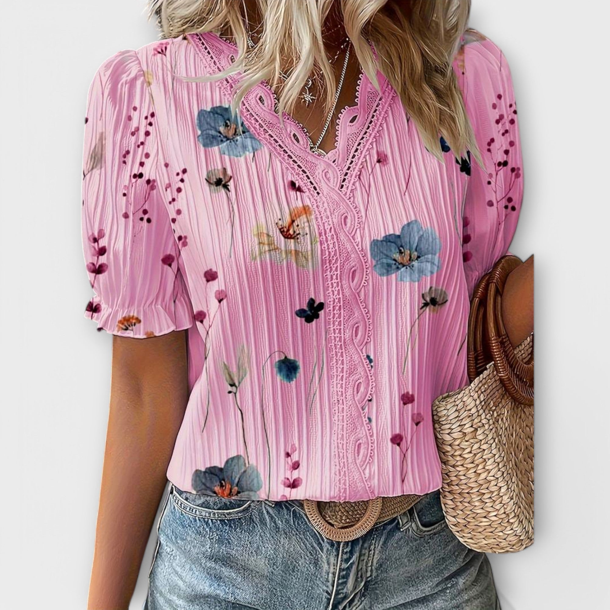 Emily – Stylische V-Ausschnitt Bluse