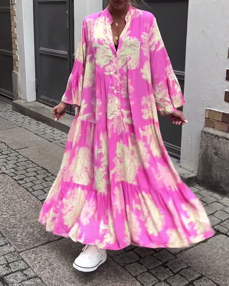 Carmina - Schickes Langes Blumenkleid