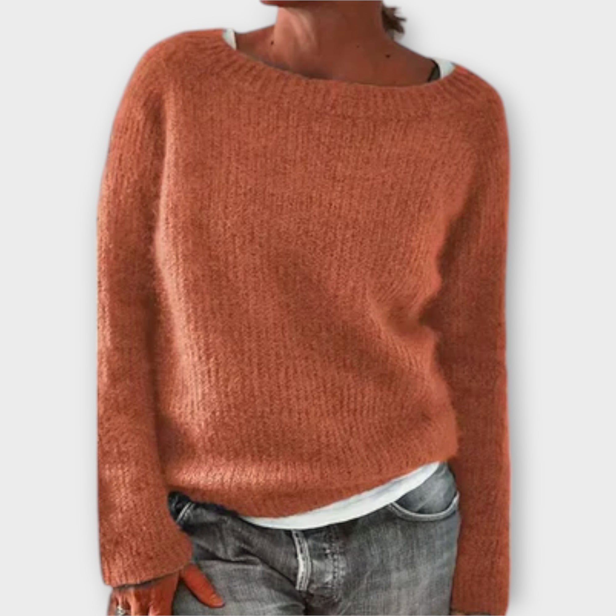 Monochromer Strickpullover