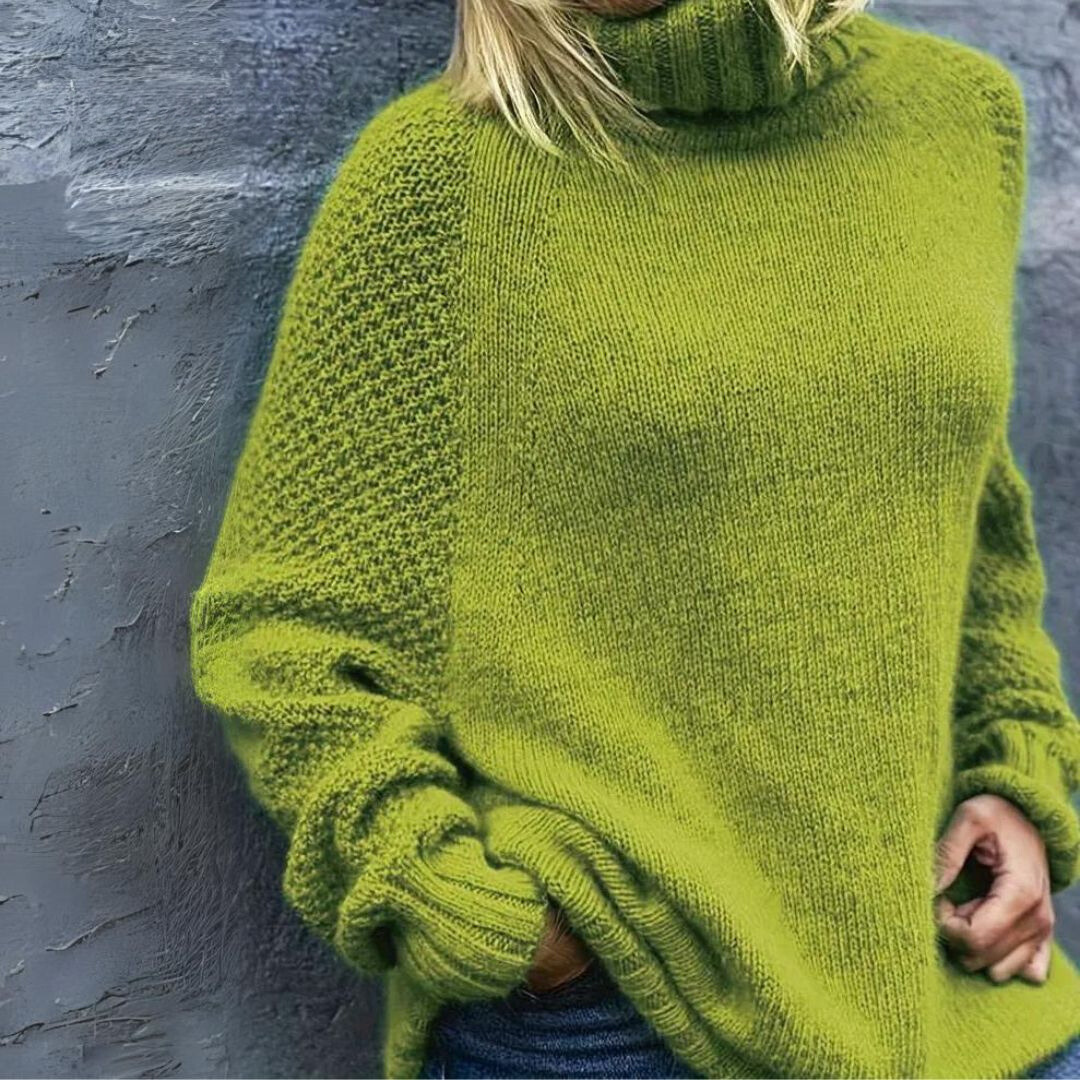 Angela - Eleganter Hochkragenpullover