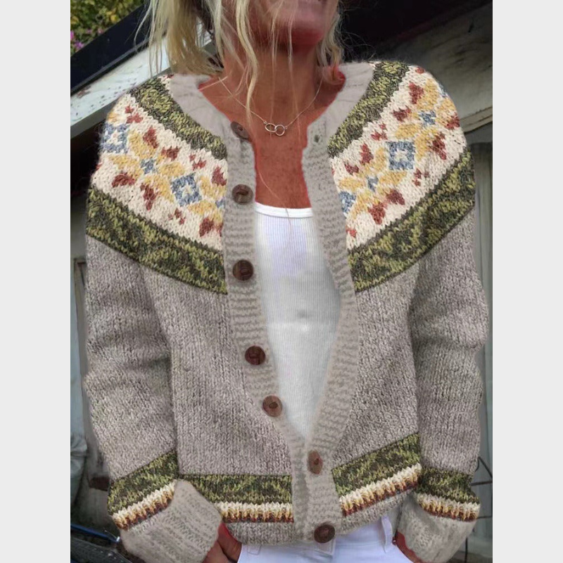 Herbst - Vintage Isländische Strickjacke Nora Zurich